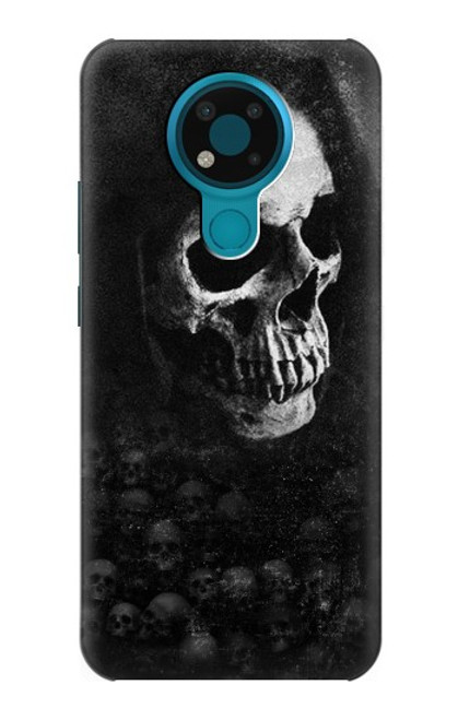 W3333 Death Skull Grim Reaper Hard Case and Leather Flip Case For Nokia 3.4