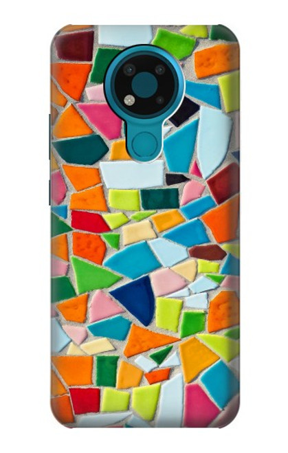 W3391 Abstract Art Mosaic Tiles Graphic Hard Case and Leather Flip Case For Nokia 3.4