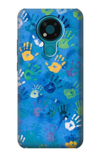 W3403 Hand Print Hard Case and Leather Flip Case For Nokia 3.4