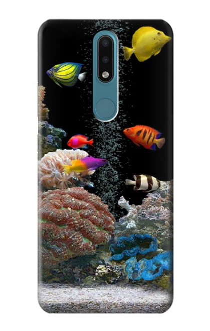 W0226 Aquarium Hard Case and Leather Flip Case For Nokia 2.4