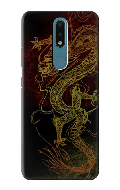 W0354 Chinese Dragon Hard Case and Leather Flip Case For Nokia 2.4