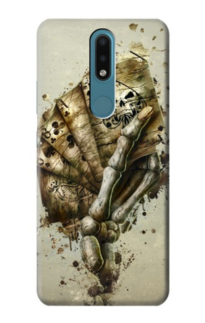 W0550 Skull Card Poker Hard Case and Leather Flip Case For Nokia 2.4