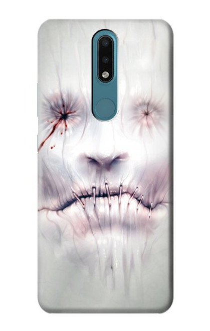 W0884 Horror Face Hard Case and Leather Flip Case For Nokia 2.4