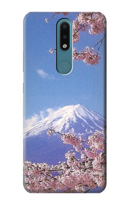 W1060 Mount Fuji Sakura Cherry Blossom Hard Case and Leather Flip Case For Nokia 2.4