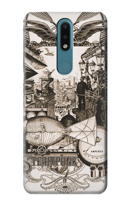 W1681 Steampunk Drawing Hard Case and Leather Flip Case For Nokia 2.4