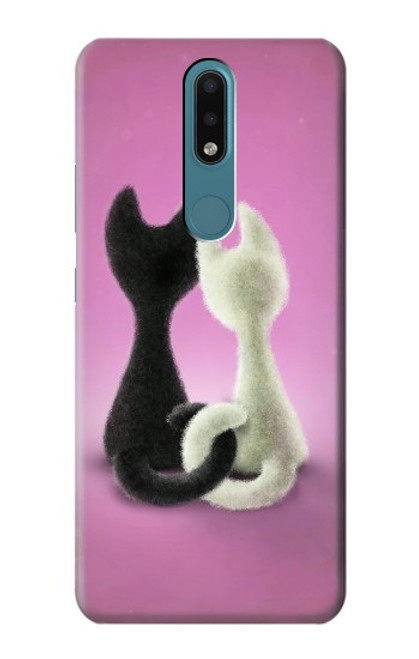 W1832 Love Cat Hard Case and Leather Flip Case For Nokia 2.4