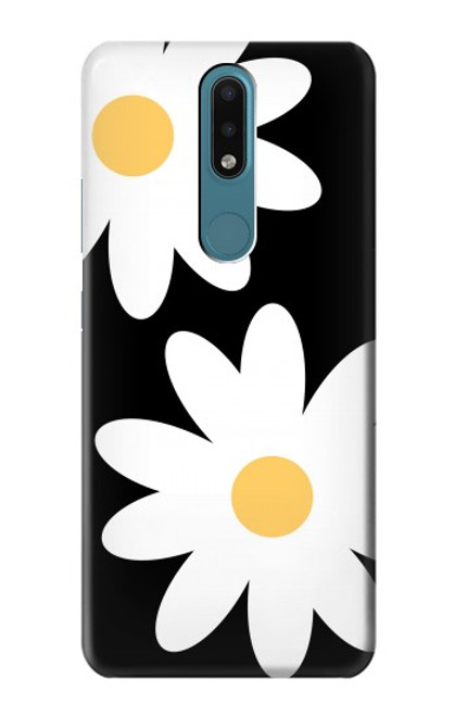 W2315 Daisy White Flowers Hard Case and Leather Flip Case For Nokia 2.4