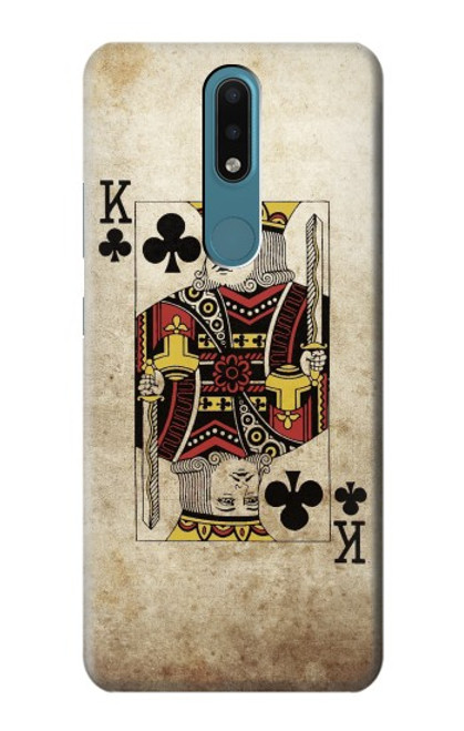 W2528 Poker King Card Hard Case and Leather Flip Case For Nokia 2.4