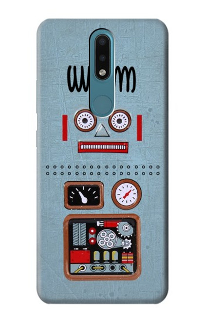 W3040 Retro Robot Toy Hard Case and Leather Flip Case For Nokia 2.4