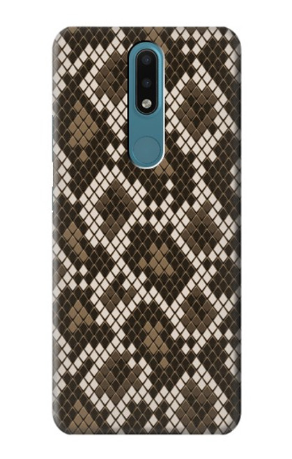 W3389 Seamless Snake Skin Pattern Graphic Hard Case and Leather Flip Case For Nokia 2.4