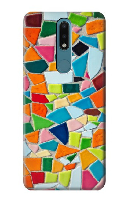 W3391 Abstract Art Mosaic Tiles Graphic Hard Case and Leather Flip Case For Nokia 2.4