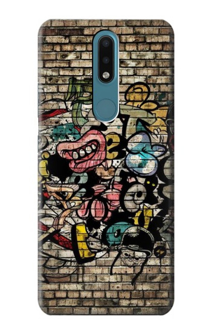 W3394 Graffiti Wall Hard Case and Leather Flip Case For Nokia 2.4