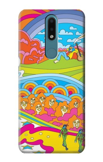 W3407 Hippie Art Hard Case and Leather Flip Case For Nokia 2.4