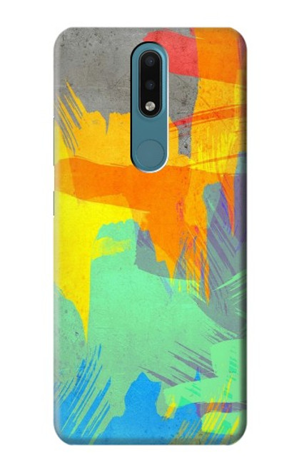 W3423 Brush Stroke Hard Case and Leather Flip Case For Nokia 2.4