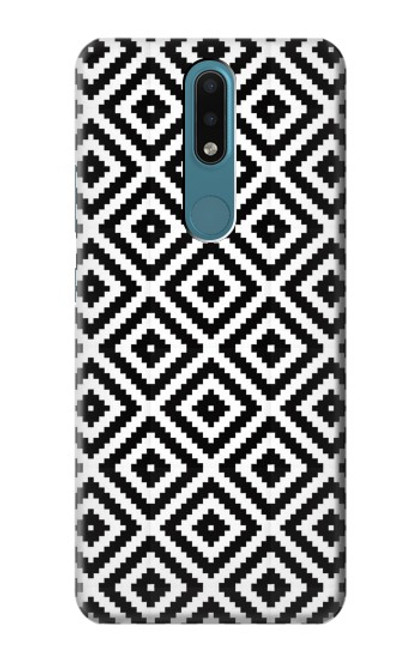 W3424 Ruta Pattern Hard Case and Leather Flip Case For Nokia 2.4