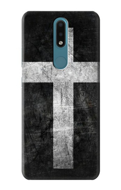 W3491 Christian Cross Hard Case and Leather Flip Case For Nokia 2.4