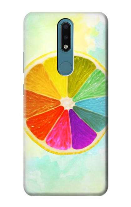 W3493 Colorful Lemon Hard Case and Leather Flip Case For Nokia 2.4