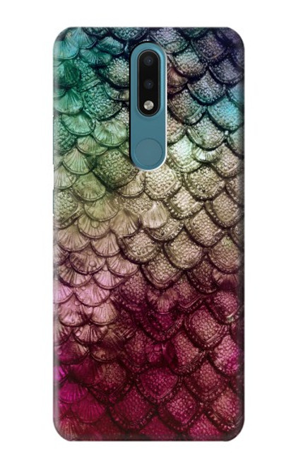 W3539 Mermaid Fish Scale Hard Case and Leather Flip Case For Nokia 2.4