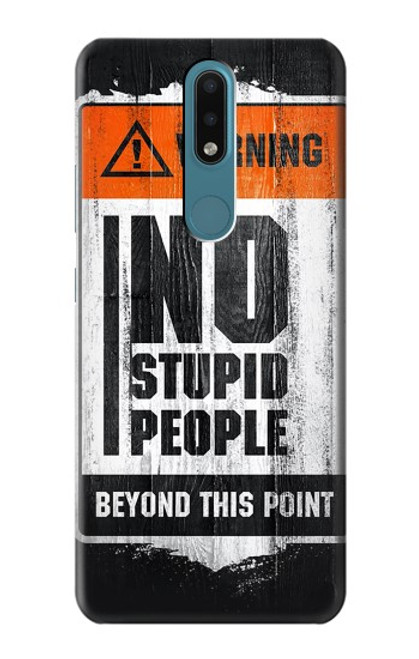 W3704 No Stupid People Hard Case and Leather Flip Case For Nokia 2.4