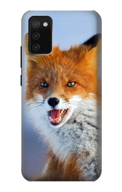 W0417 Fox Hard Case and Leather Flip Case For Samsung Galaxy A02s, Galaxy M02s