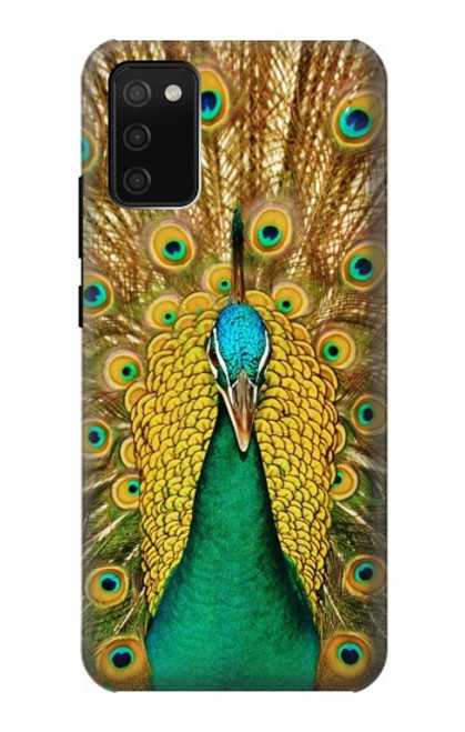 W0513 Peacock Hard Case and Leather Flip Case For Samsung Galaxy A02s, Galaxy M02s