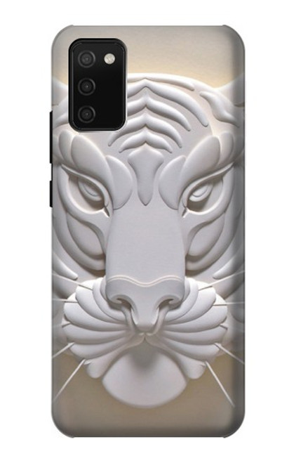 W0574 Tiger Carving Hard Case and Leather Flip Case For Samsung Galaxy A02s, Galaxy M02s