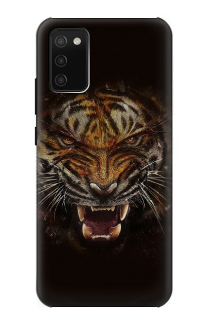 W0575 Tiger Face Hard Case and Leather Flip Case For Samsung Galaxy A02s, Galaxy M02s