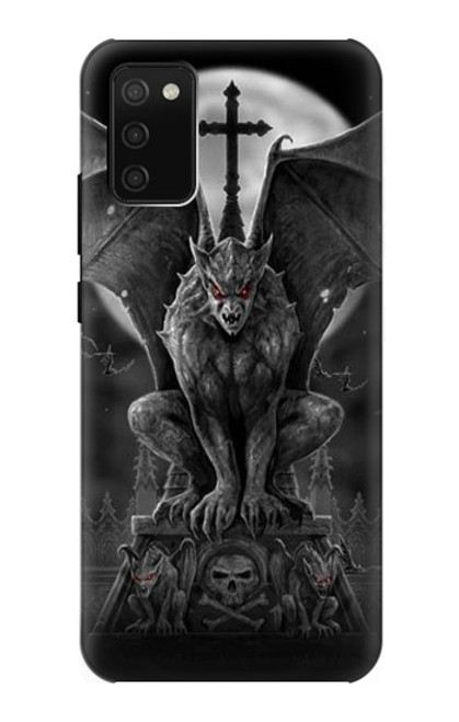 W0850 Gargoyle Devil Demon Hard Case and Leather Flip Case For Samsung Galaxy A02s, Galaxy M02s