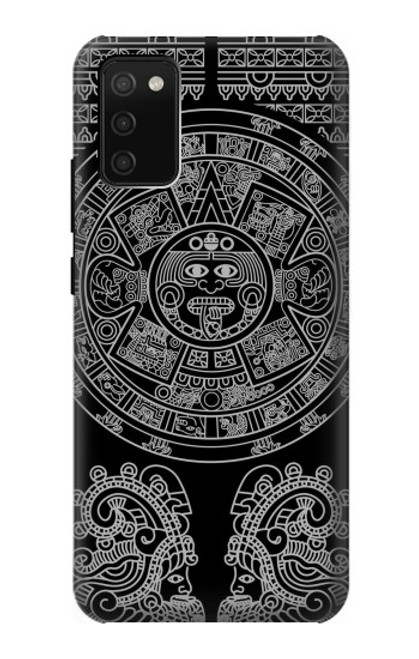 W1838 Mayan Pattern Hard Case and Leather Flip Case For Samsung Galaxy A02s, Galaxy M02s