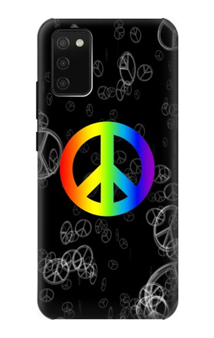 W2356 Peace Sign Hard Case and Leather Flip Case For Samsung Galaxy A02s, Galaxy M02s