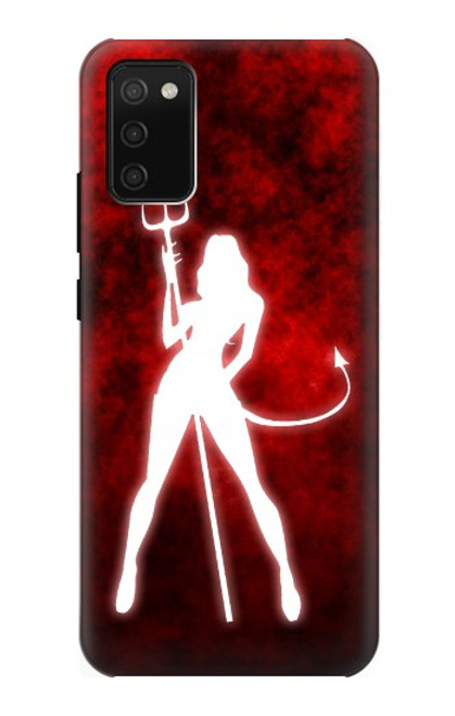 W2455 Sexy Devil Girl Hard Case and Leather Flip Case For Samsung Galaxy A02s, Galaxy M02s