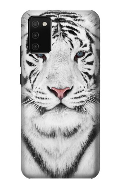 W2553 White Tiger Hard Case and Leather Flip Case For Samsung Galaxy A02s, Galaxy M02s