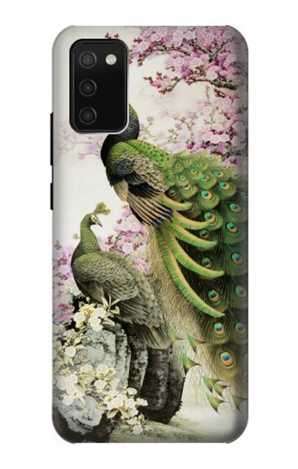 W2773 Peacock Chinese Brush Painting Hard Case and Leather Flip Case For Samsung Galaxy A02s, Galaxy M02s