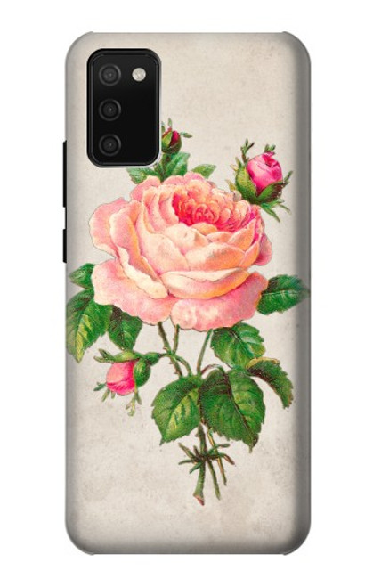 W3079 Vintage Pink Rose Hard Case and Leather Flip Case For Samsung Galaxy A02s, Galaxy M02s