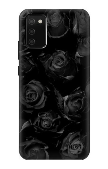 W3153 Black Roses Hard Case and Leather Flip Case For Samsung Galaxy A02s, Galaxy M02s