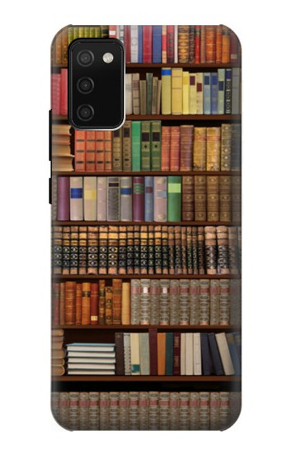 W3154 Bookshelf Hard Case and Leather Flip Case For Samsung Galaxy A02s, Galaxy M02s