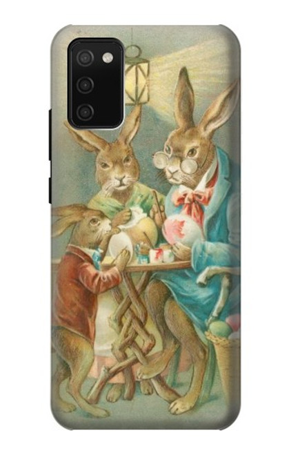 W3164 Easter Rabbit Family Hard Case and Leather Flip Case For Samsung Galaxy A02s, Galaxy M02s