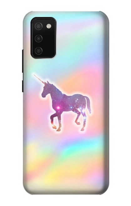 W3203 Rainbow Unicorn Hard Case and Leather Flip Case For Samsung Galaxy A02s, Galaxy M02s