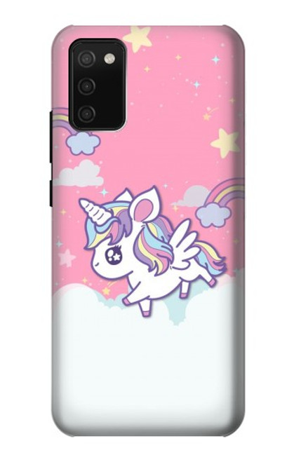 W3518 Unicorn Cartoon Hard Case and Leather Flip Case For Samsung Galaxy A02s, Galaxy M02s