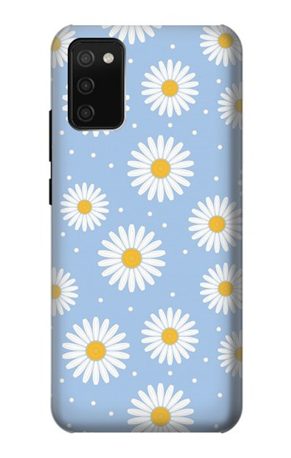 W3681 Daisy Flowers Pattern Hard Case and Leather Flip Case For Samsung Galaxy A02s, Galaxy M02s