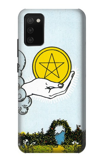 W3722 Tarot Card Ace of Pentacles Coins Hard Case and Leather Flip Case For Samsung Galaxy A02s, Galaxy M02s