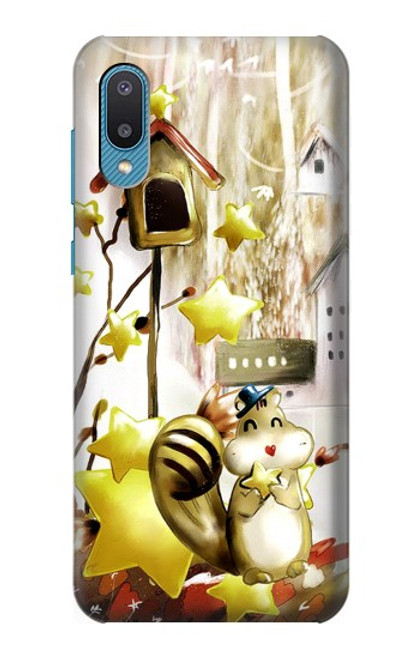 W0109 Cute Squirrel Cartoon Hard Case and Leather Flip Case For Samsung Galaxy A04, Galaxy A02, M02