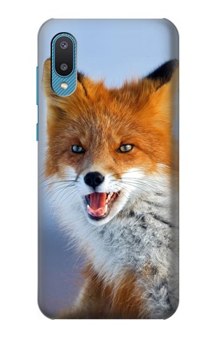 W0417 Fox Hard Case and Leather Flip Case For Samsung Galaxy A04, Galaxy A02, M02