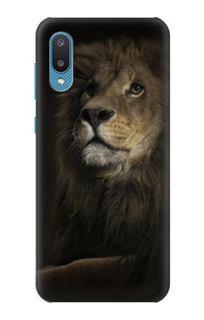 W0472 Lion Hard Case and Leather Flip Case For Samsung Galaxy A04, Galaxy A02, M02