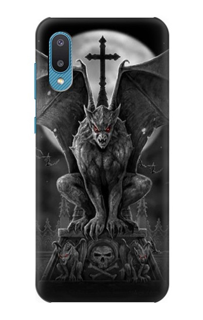 W0850 Gargoyle Devil Demon Hard Case and Leather Flip Case For Samsung Galaxy A04, Galaxy A02, M02