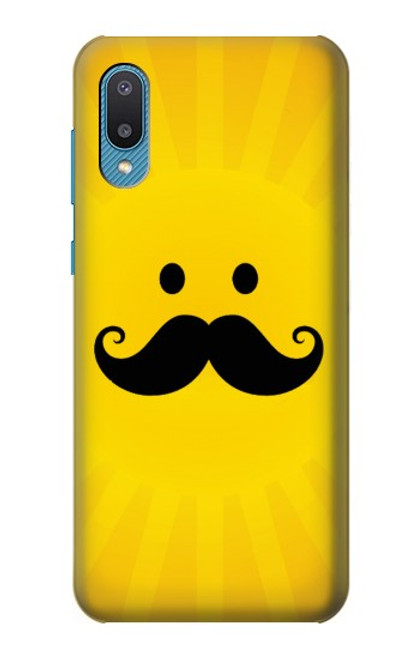 W1145 Yellow Mustache Sun Hard Case and Leather Flip Case For Samsung Galaxy A04, Galaxy A02, M02