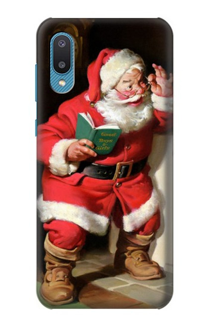 W1417 Santa Claus Merry Xmas Hard Case and Leather Flip Case For Samsung Galaxy A04, Galaxy A02, M02