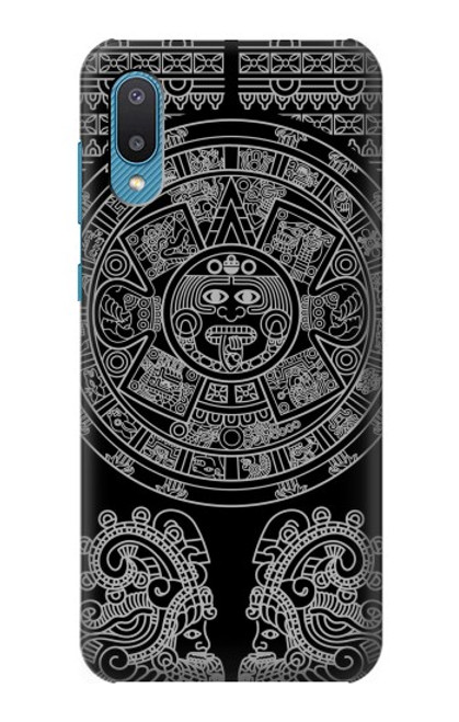 W1838 Mayan Pattern Hard Case and Leather Flip Case For Samsung Galaxy A04, Galaxy A02, M02