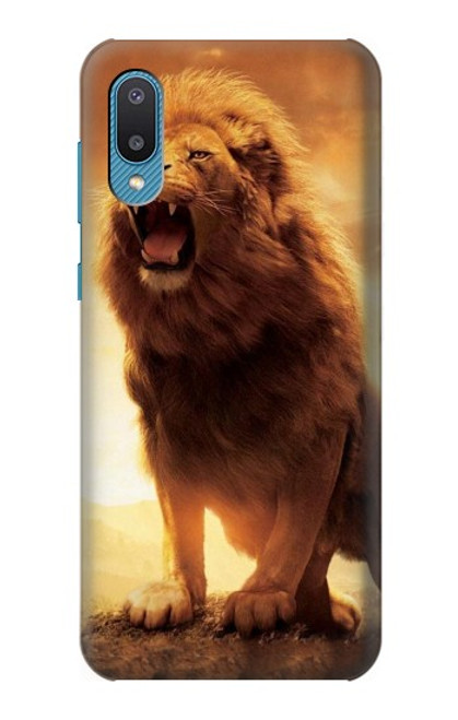 W1957 Lion Aslan Hard Case and Leather Flip Case For Samsung Galaxy A04, Galaxy A02, M02