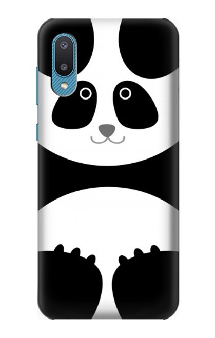 W2085 Panda Minimalist Hard Case and Leather Flip Case For Samsung Galaxy A04, Galaxy A02, M02